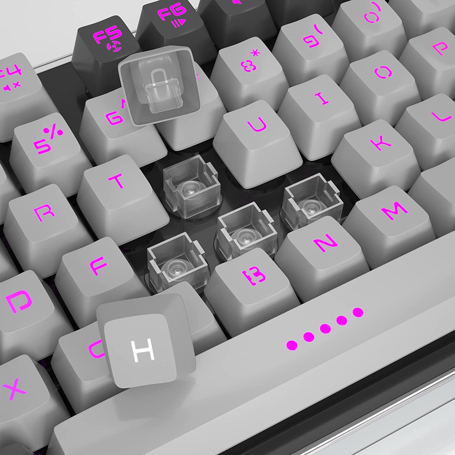 Gaming Keyboard and Mouse Combo, K1 RGB LED Backlit Keyboard with 104 Key Computer PC Gaming Keyboard for PC/Laptop(White)