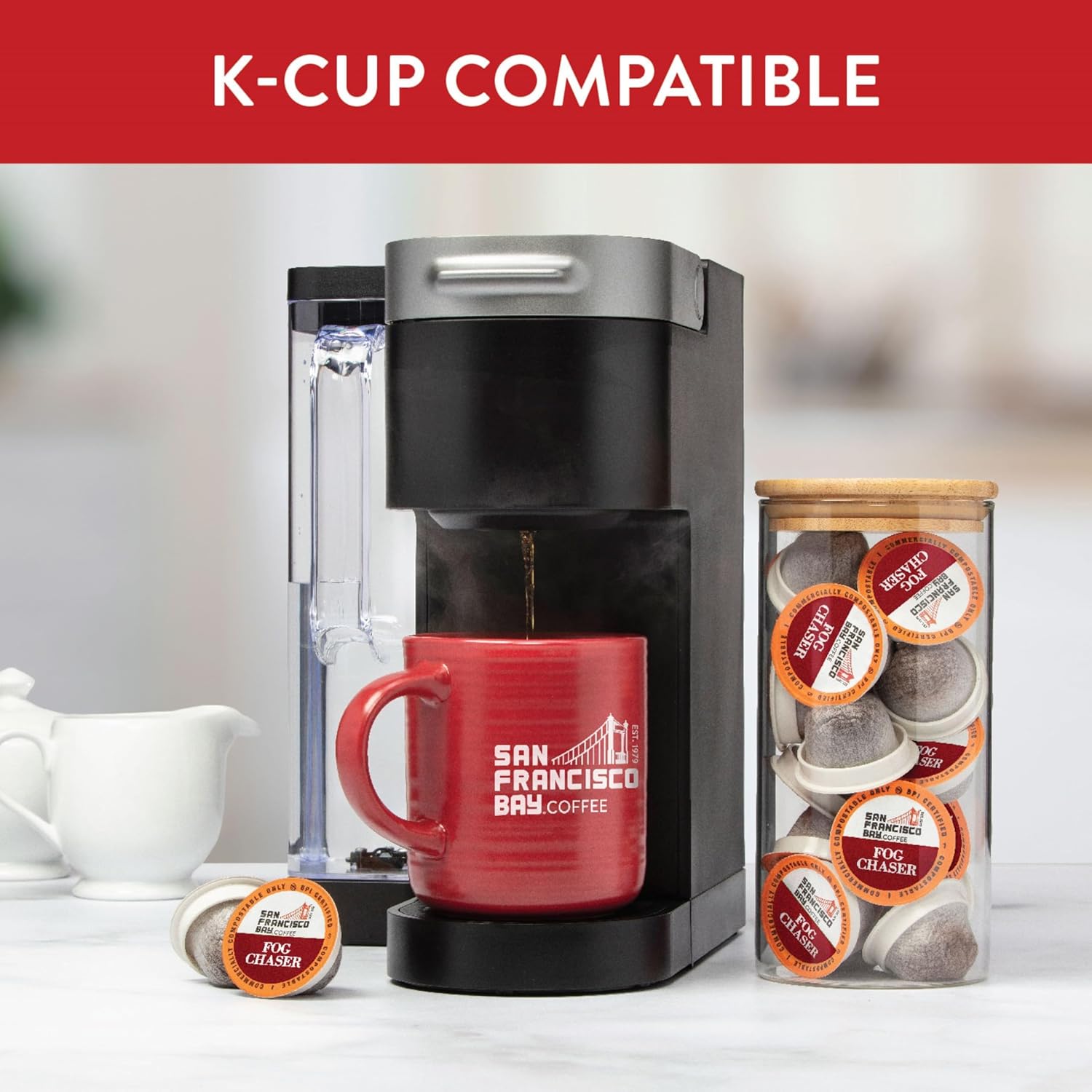 San Francisco Bay Compostable Coffee Pods - French Roast (80 Ct) K Cup Compatible including Keurig 2.0, Dark Roast