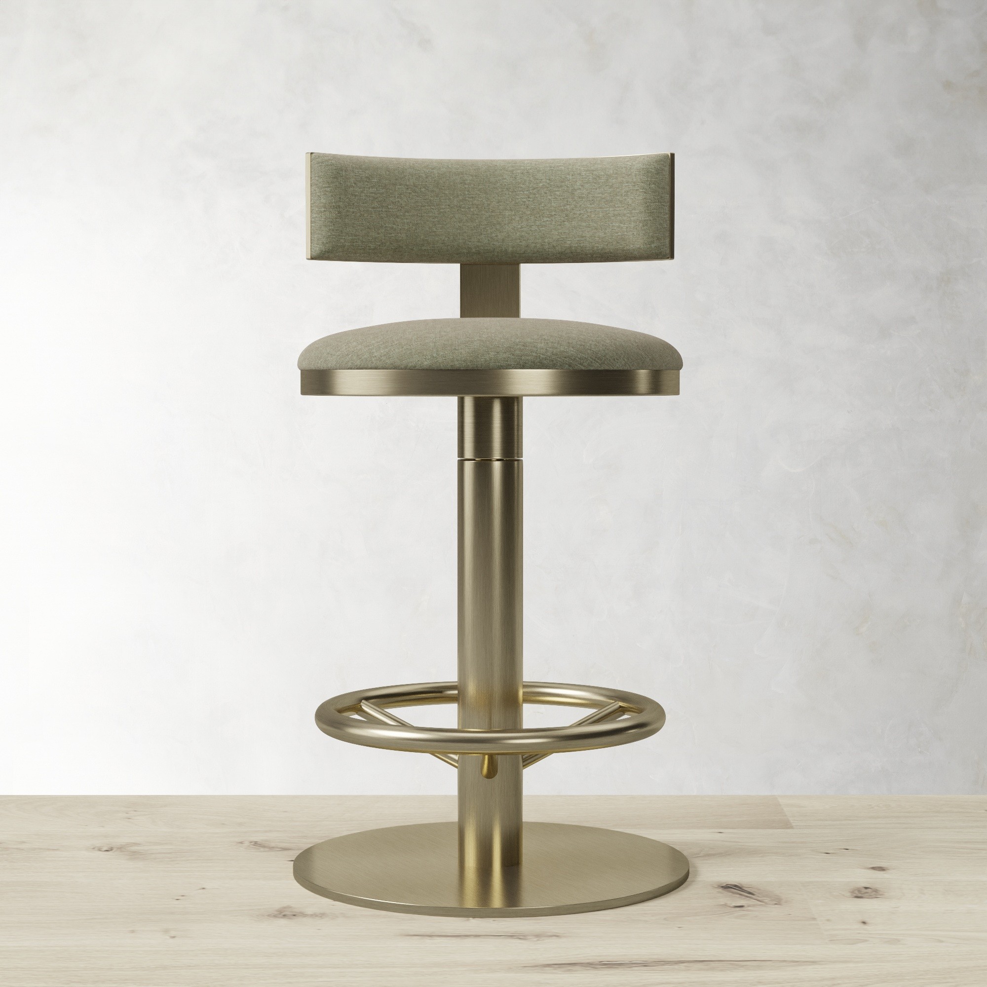 Larkin Upholstered Pedestal Counter & Bar Stool