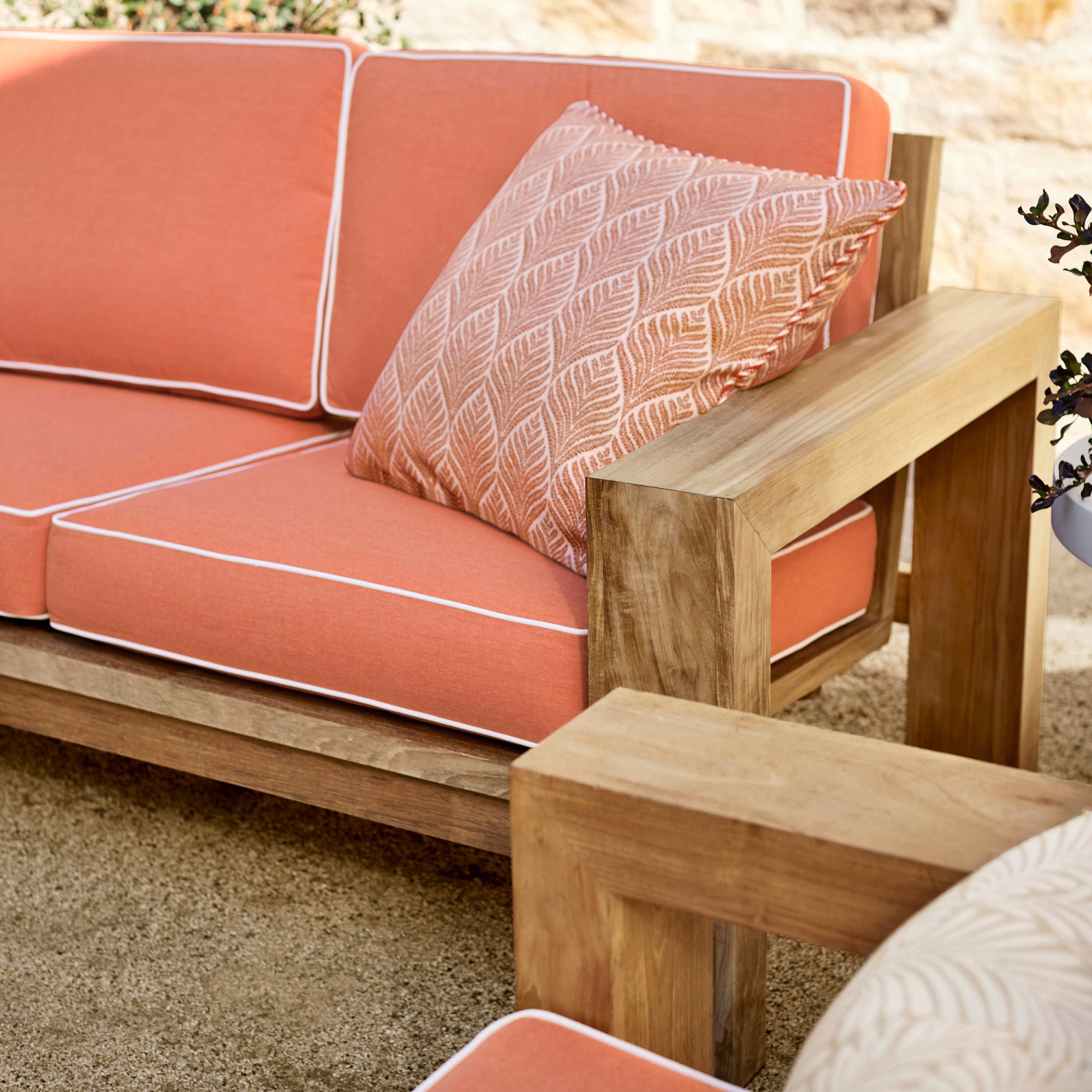 Larnaca Outdoor Teak Sofa (96