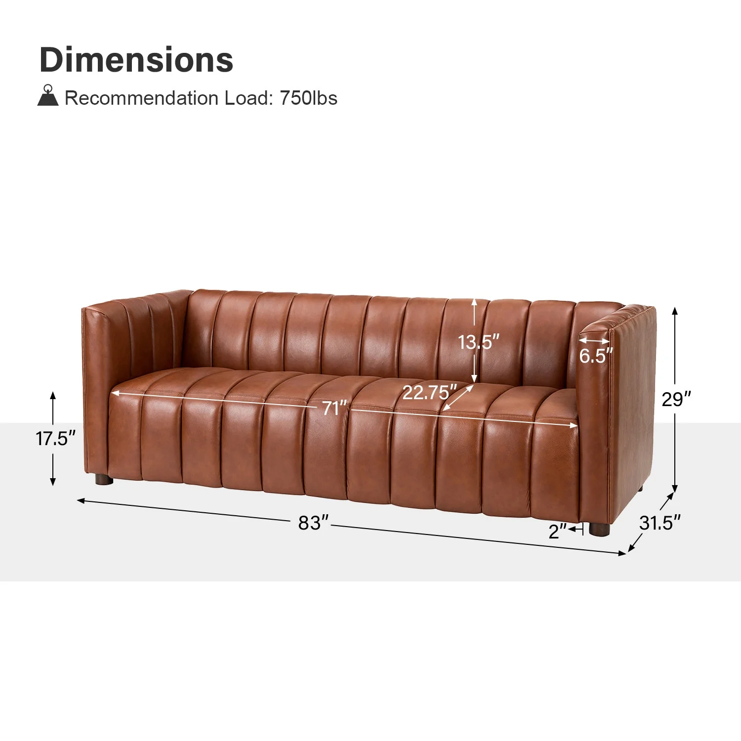 Rowan Genuine Leather Vinyl Office Sofa -83
