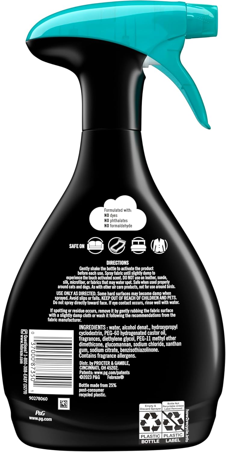 Febreze Unstopables Touch Fabric Spray and Odor Fighter, Fresh & Breeze, 16.9 oz, Pack of 2