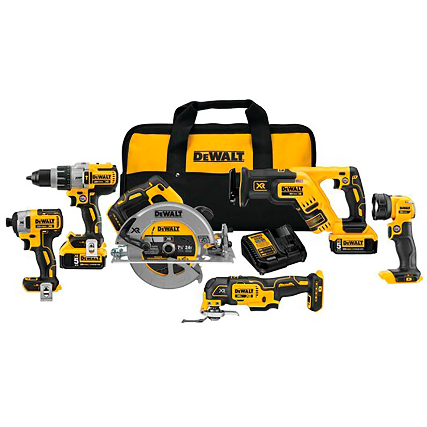 DEWALT 20V MAX XR BRUSHLESS COMBO KIT, COMPACT 6-TOOL (DCK684D2)