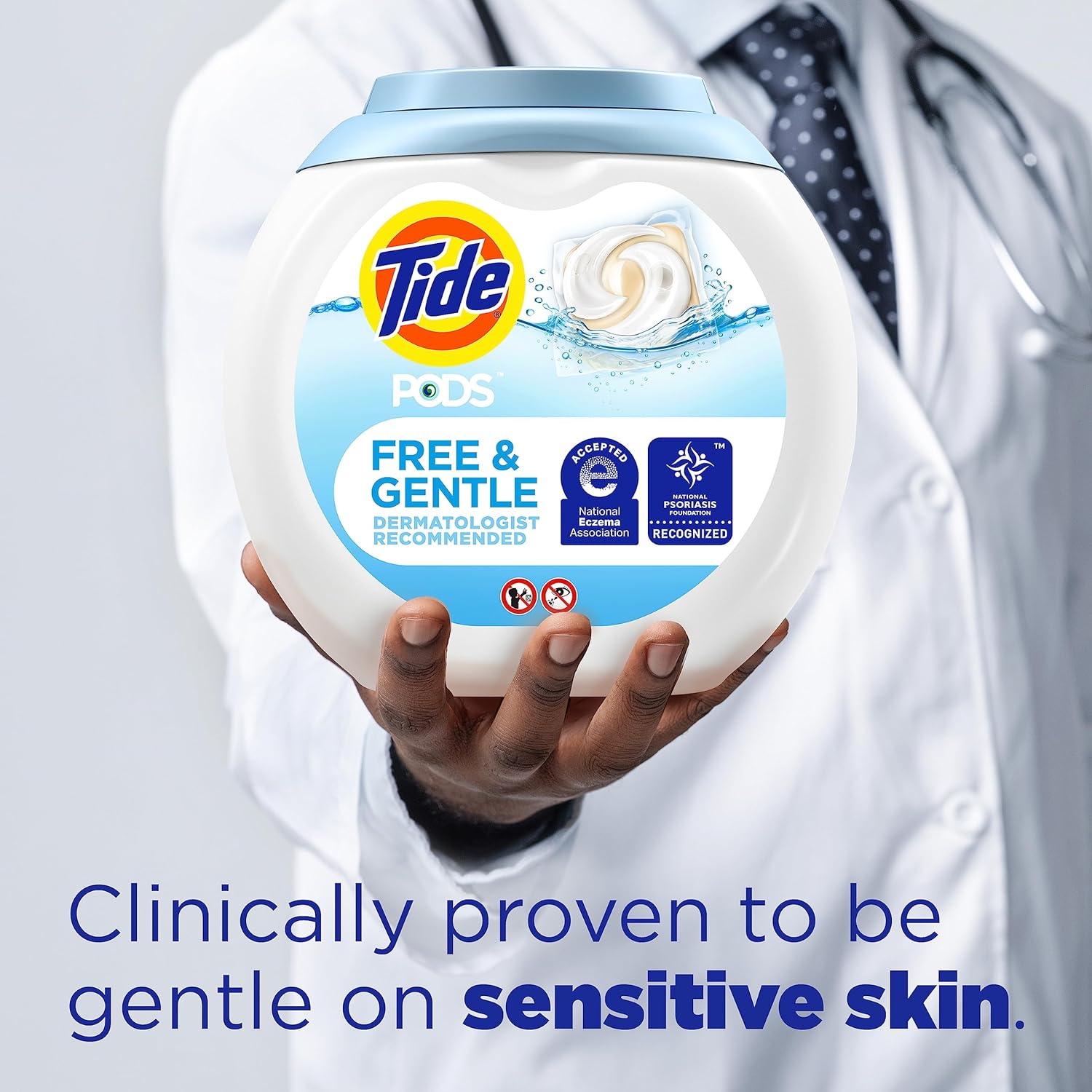 Tide PODS Free & Gentle Laundry Detergent Soap Pods, 81 count