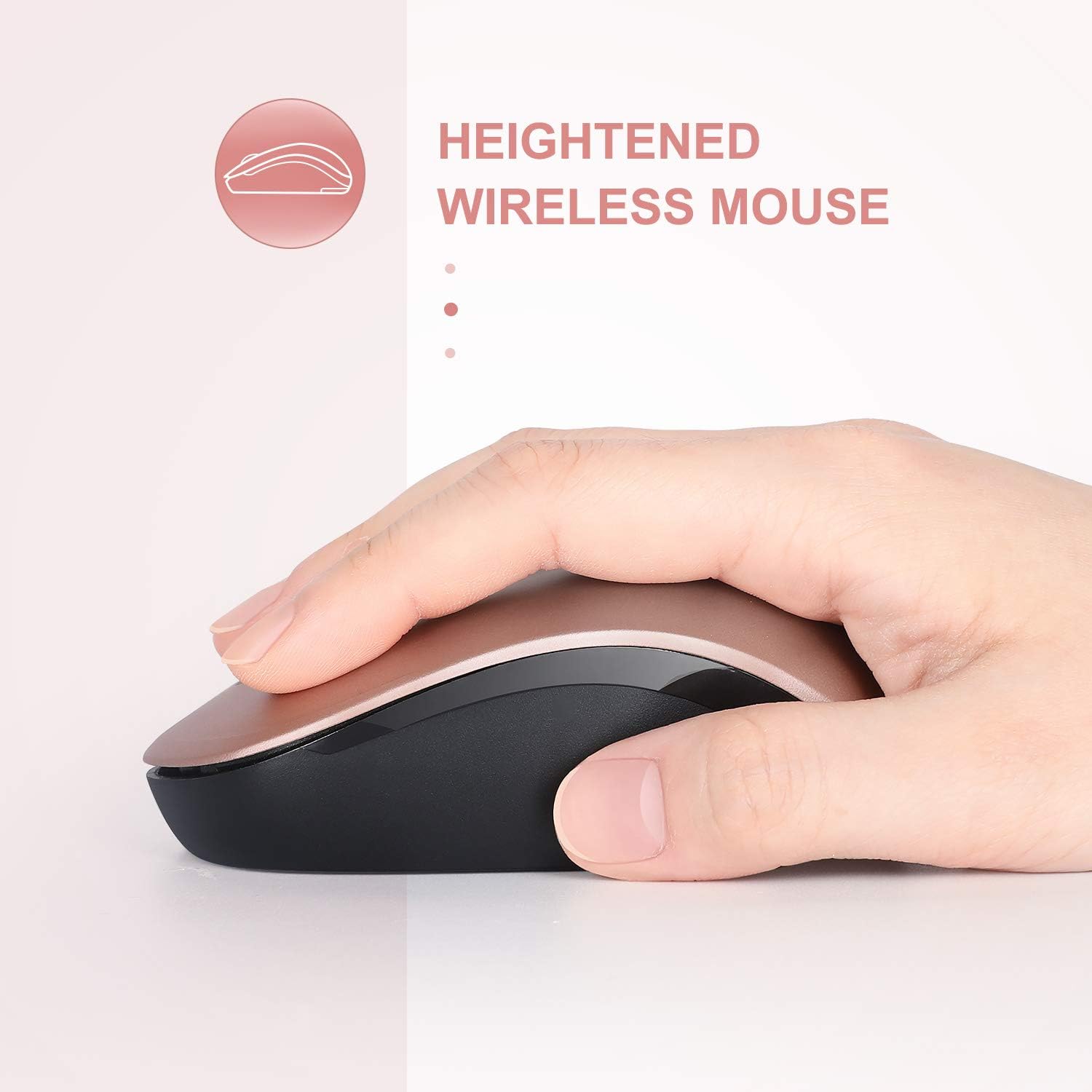 seenda Wireless Mouse, 2.4G Noiseless Mouse with USB Receiver - Portable Computer Mice for PC, Tablet, Laptop with Windows System - Mint Green