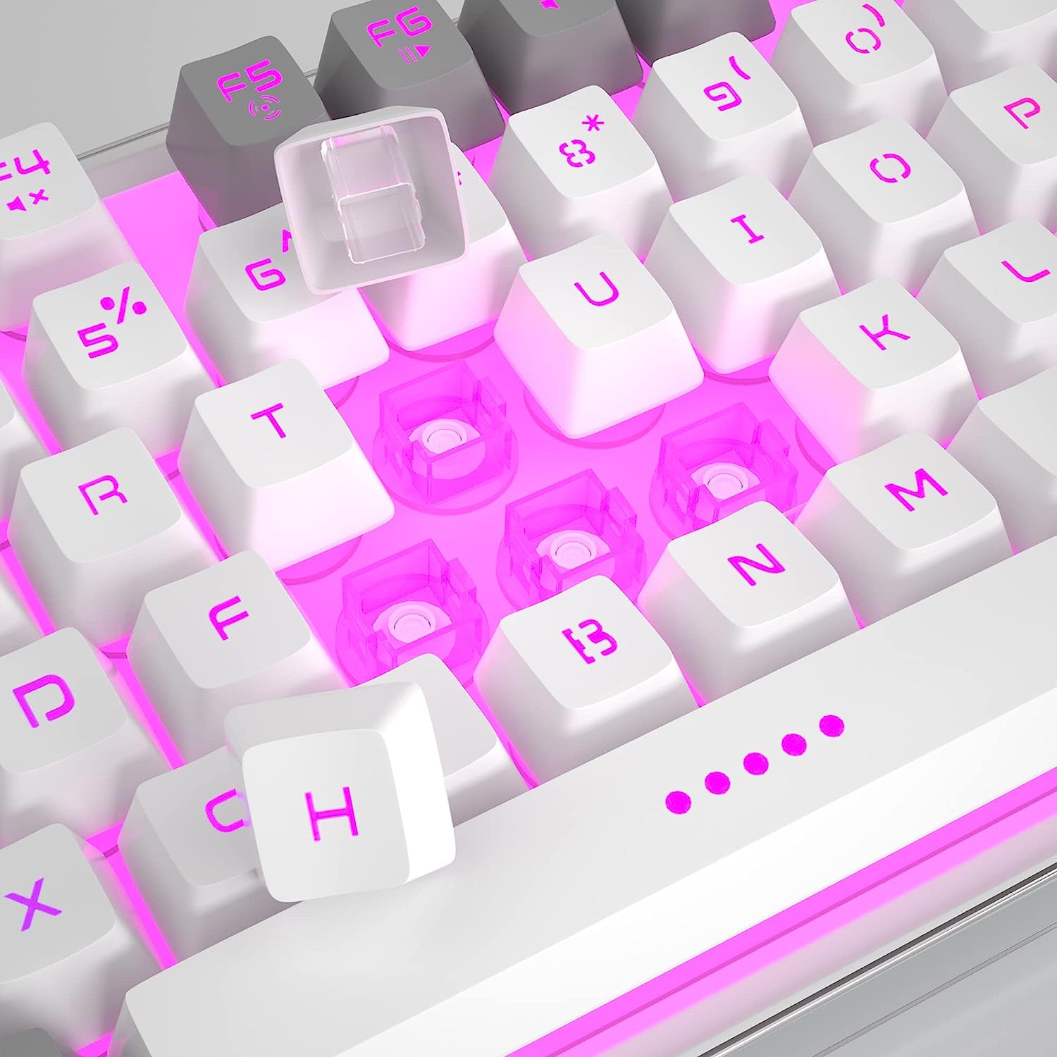 Gaming Keyboard and Mouse Combo, K1 RGB LED Backlit Keyboard with 104 Key Computer PC Gaming Keyboard for PC/Laptop(White)