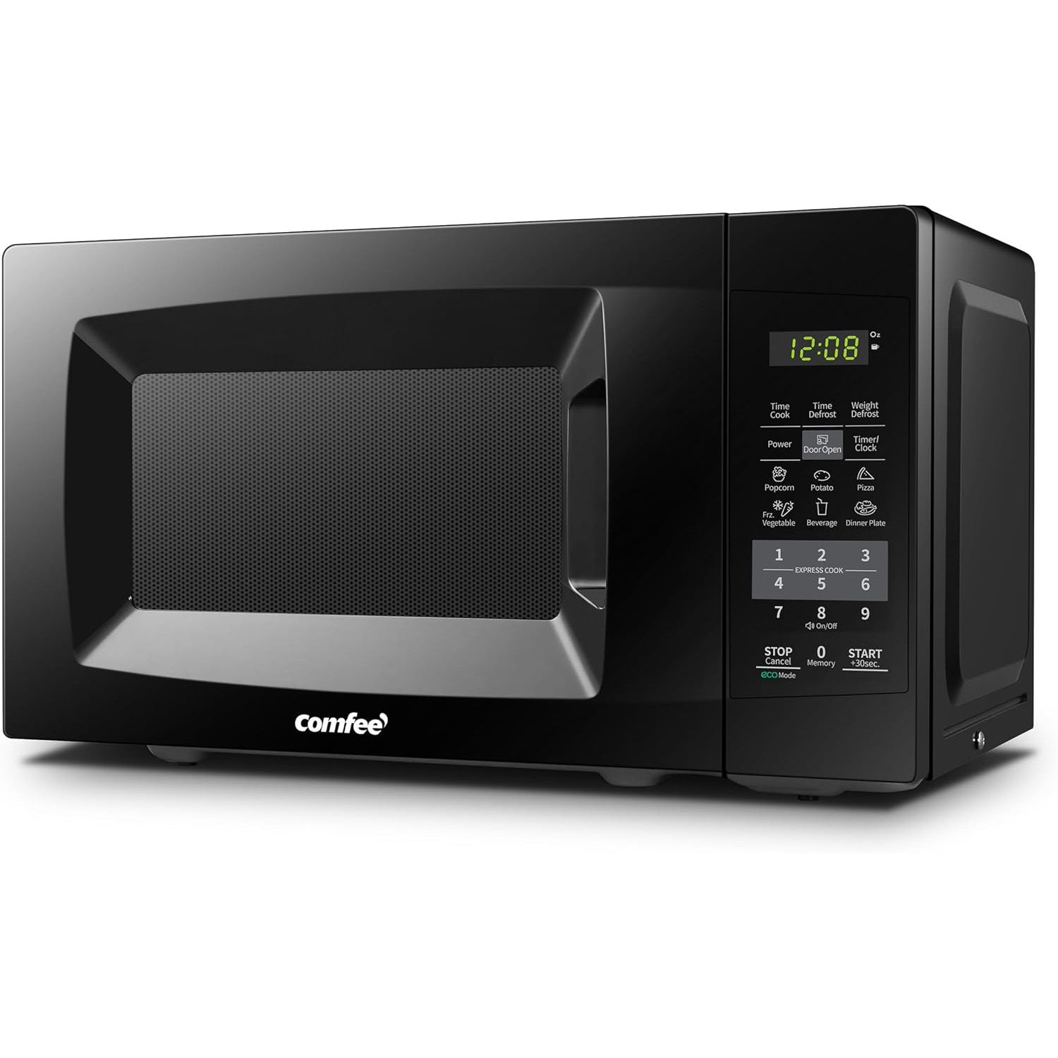 Comfee EM720CPL-PMB Countertop Microwave Oven with Sound On/Off, ECO Mode and Easy One-Touch Buttons, 0.7 Cu Ft, Black