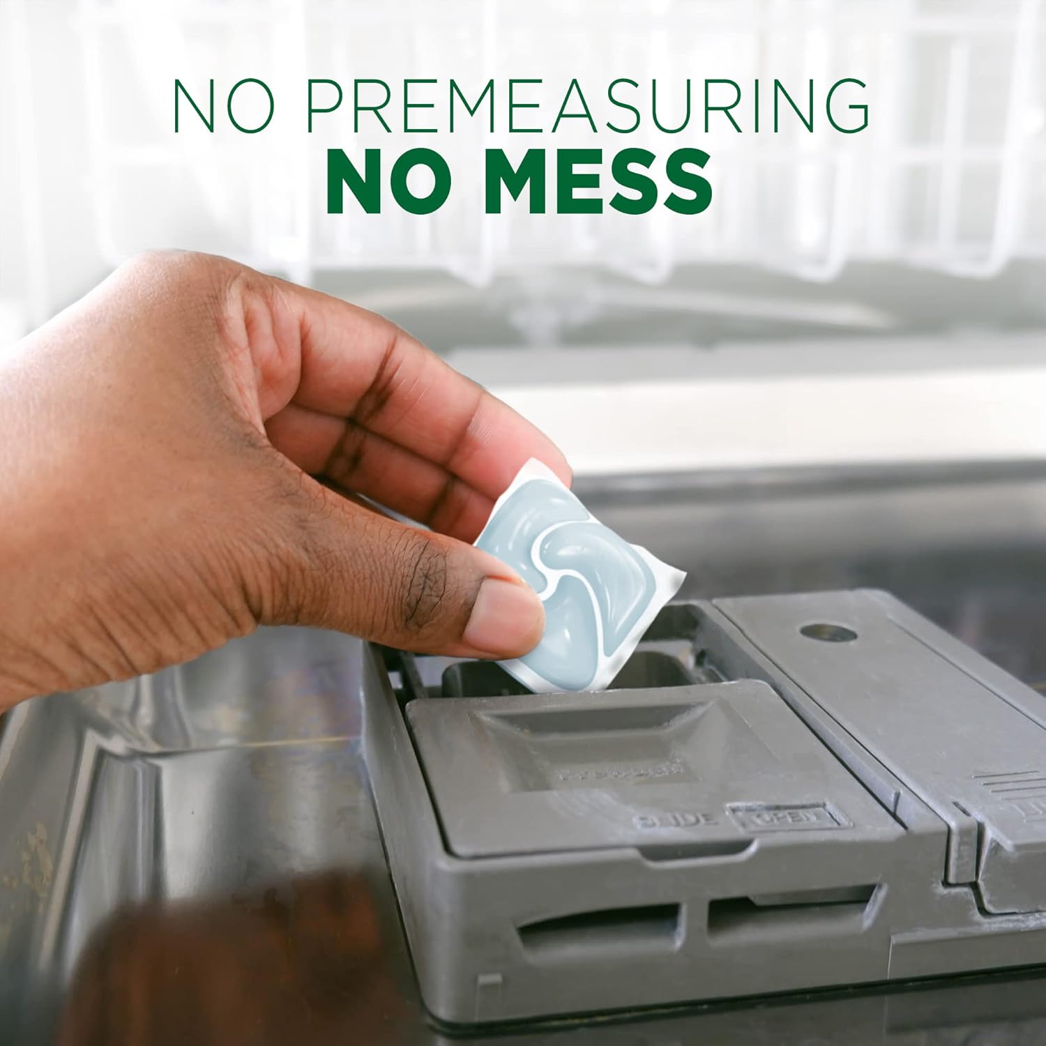 Cascade Free & Clear ActionPacs, Dishwasher Detergent, Lemon Essence, 62 Count