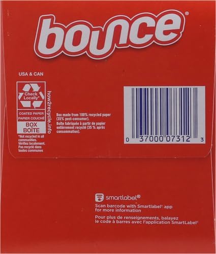 Bounce Dryer Sheets, Outdoor Fresh, 240 Count Laundry Fabric Softener Sheets with Static Control and Wrinkle Fighters
