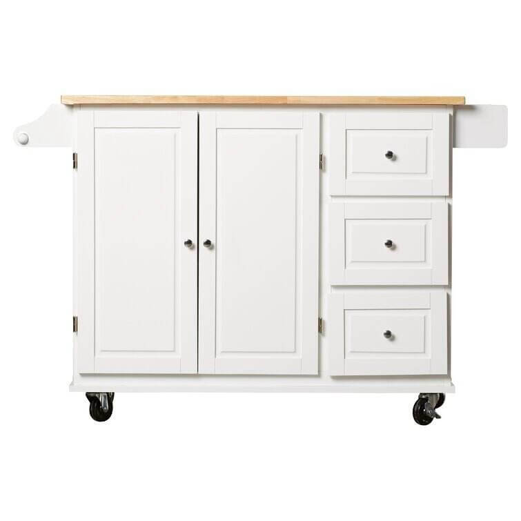 Wayfair® Hardy Solid Wood Kitchen Cart