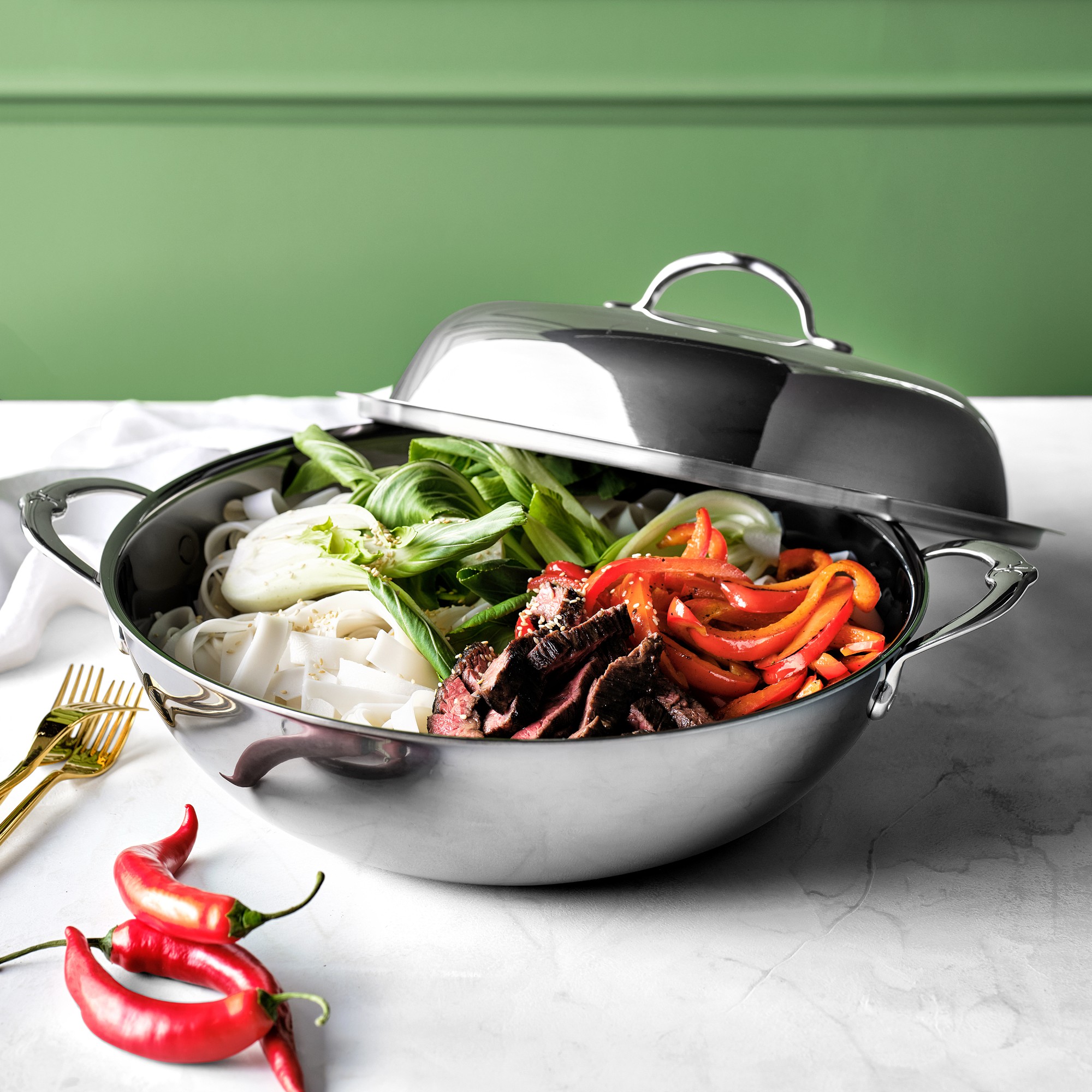 Hestan NanoBond® Titanium Stainless-Steel Dutch Oven with Lid, 5-Qt