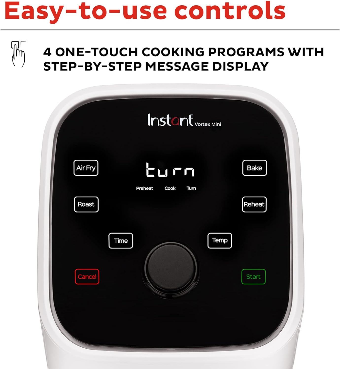 Instant Vortex 2QT Mini Air Fryer, Small Air fryer that Crisps, Reheats, Bakes, Roasts for Quick Easy Meals, Includes over 100 In-App Recipes, is Dishwasher-Safe, from the Makers of Instant Pot, Black