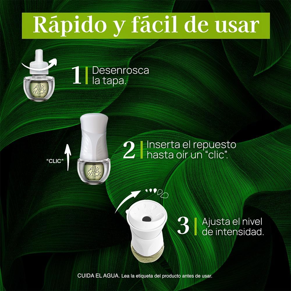 Air Wick Plug in Scented Oil Refill, 5ct, Fresh Linen, Essential Oils, Air Freshener