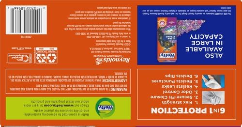 Hefty Ultra Strong Tall Kitchen Trash Bags, Lavender & Sweet Vanilla Scent, 13 Gallon, 80 Count