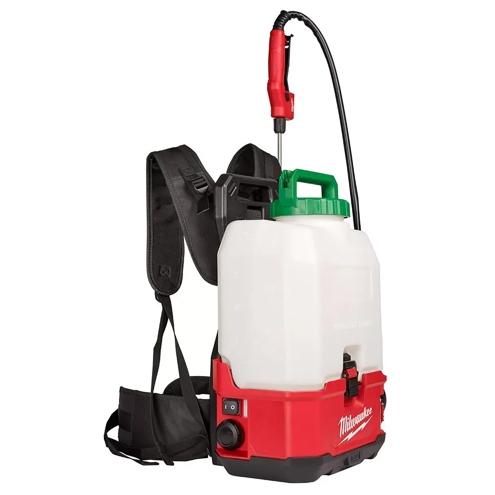 Milwaukee 2820-20PS M18 18V 4 Gallon Switch Tank Backpack Sprayer, Bare Tool