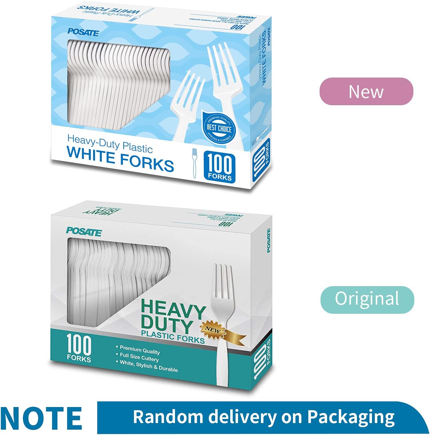 POSATE Clear Knives, Heavy-Duty Crystal (100 Knives)