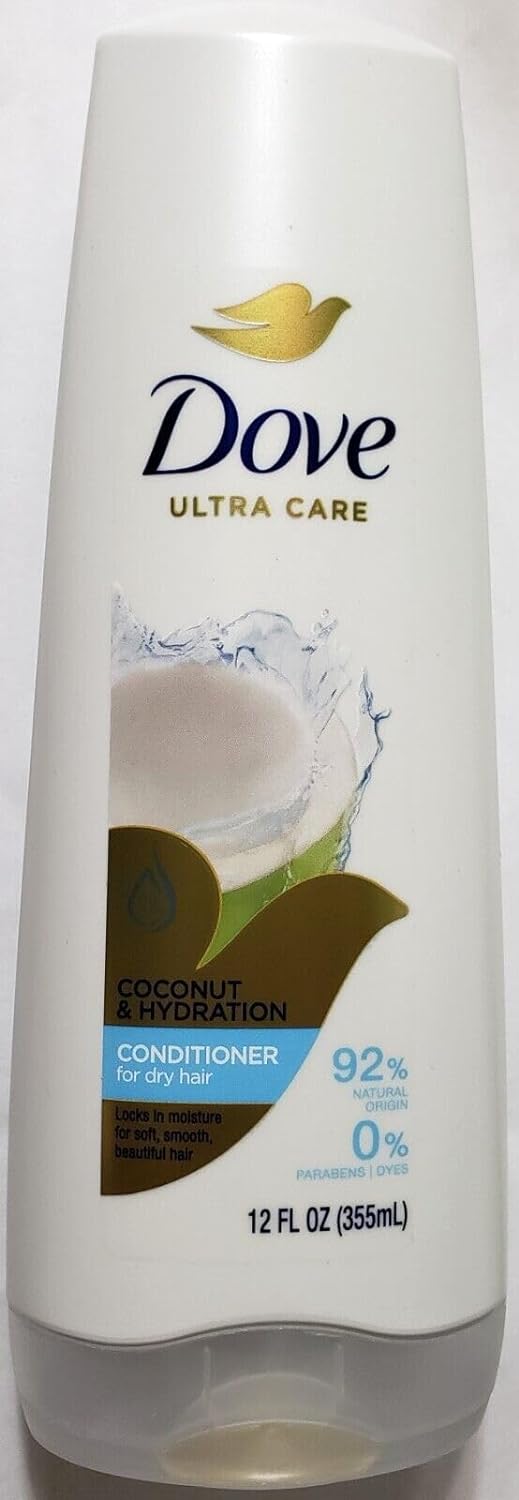 Dove Ultra Care Coconut & Hydration Conditioner for Dry Hair with Jojoba and Sweet Almond Oils, 25.4 oz
