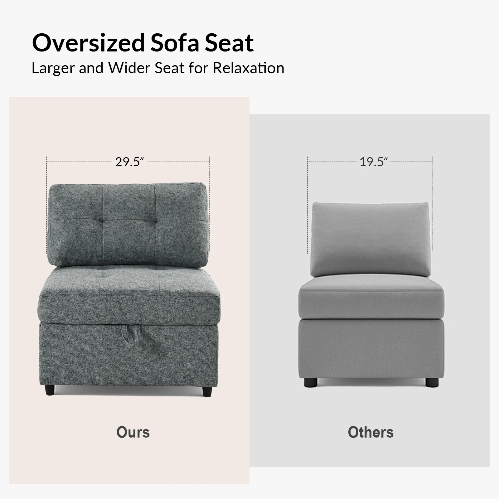 Raquel Sectional Six-Seat Storage Full Armrests Sofa