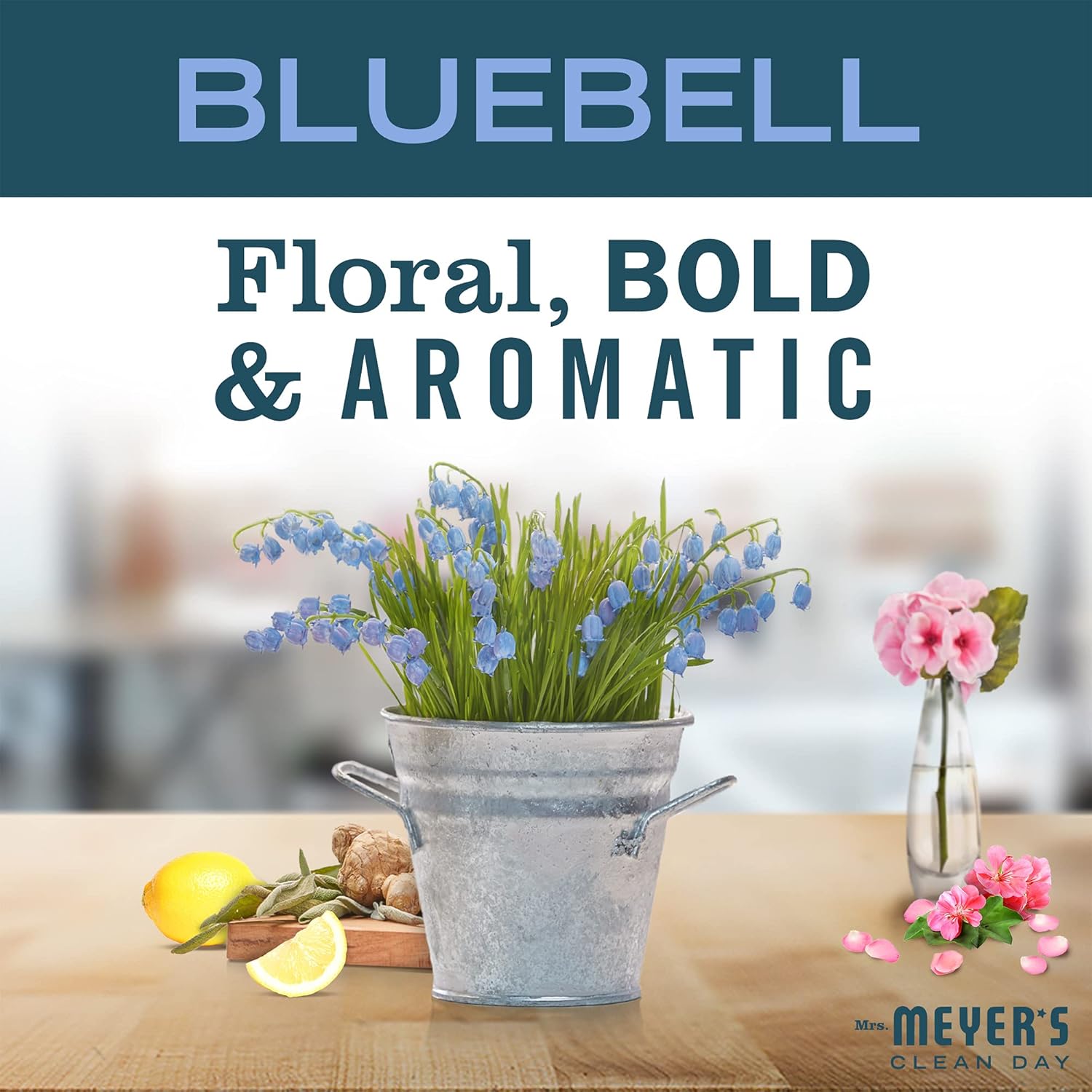 MRS. MEYER'S CLEAN DAY Liquid Dish Soap, Biodegradable Formula, Basil, 16 fl. oz - Pack of 3