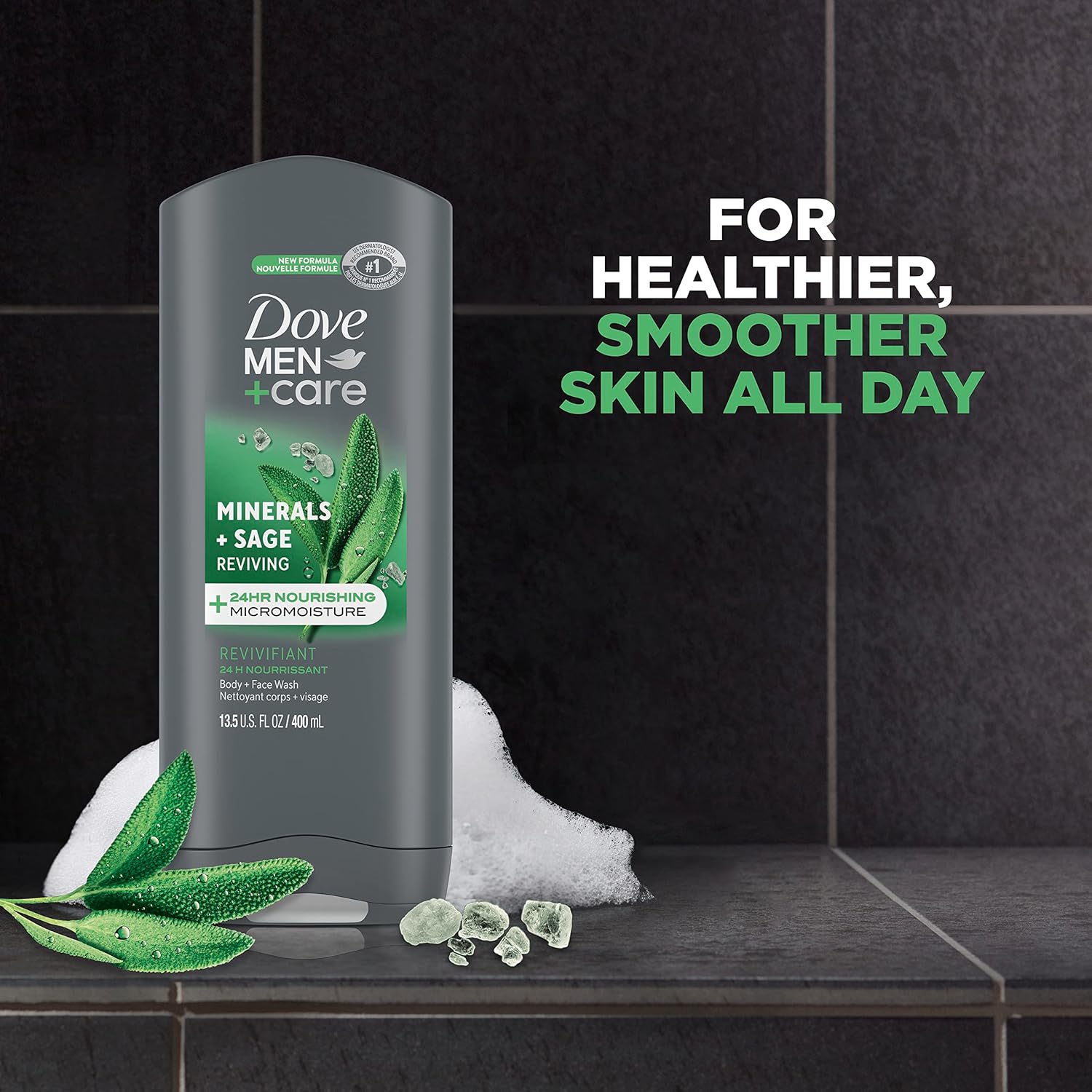 Dove Men+Care Body Wash Extra Fresh 4 Count for Men's Skin Care Body Wash Effectively Washes Away Bacteria While Nourishing Your Skin 18 oz