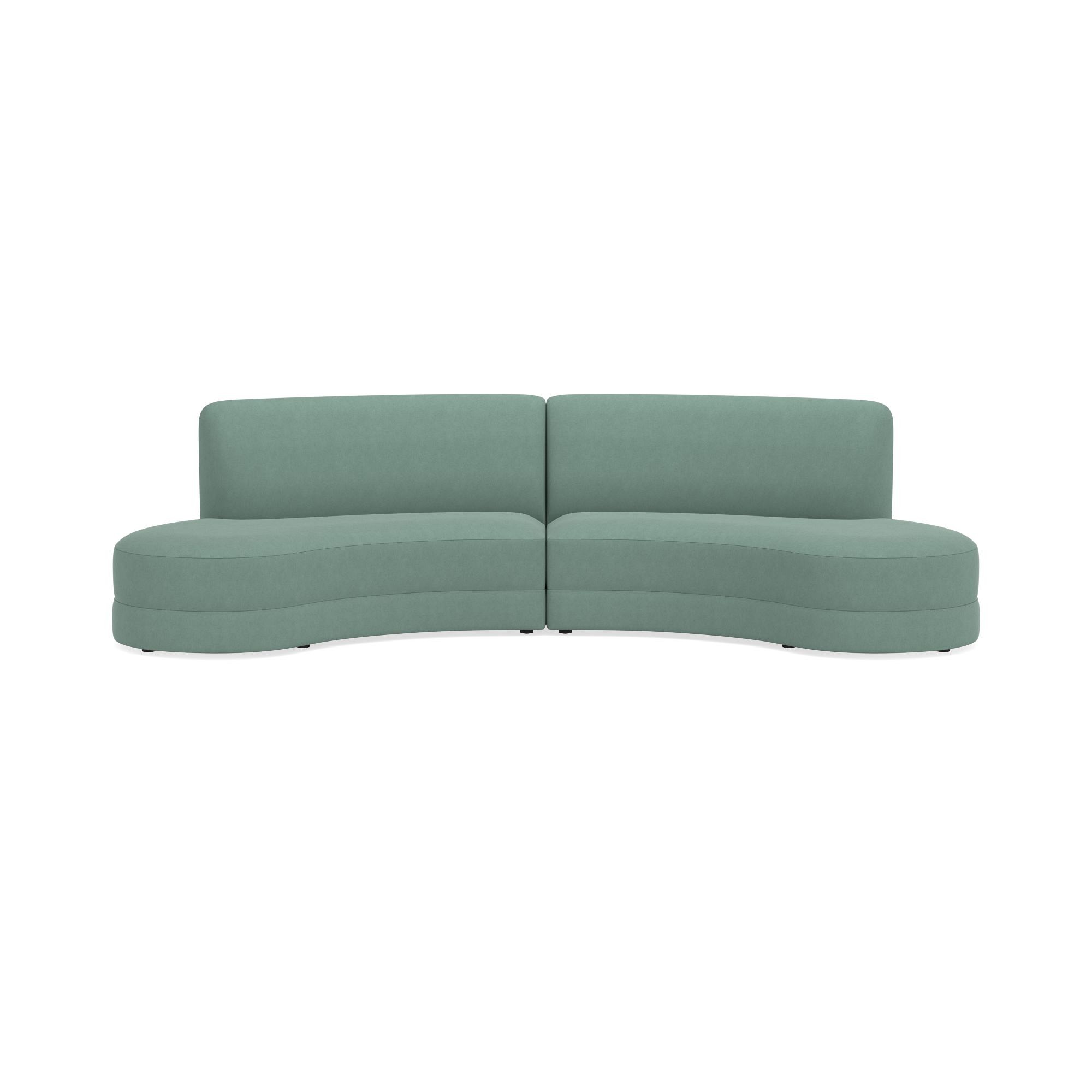 Capri 2-Piece Bumper Armless Sectional (132