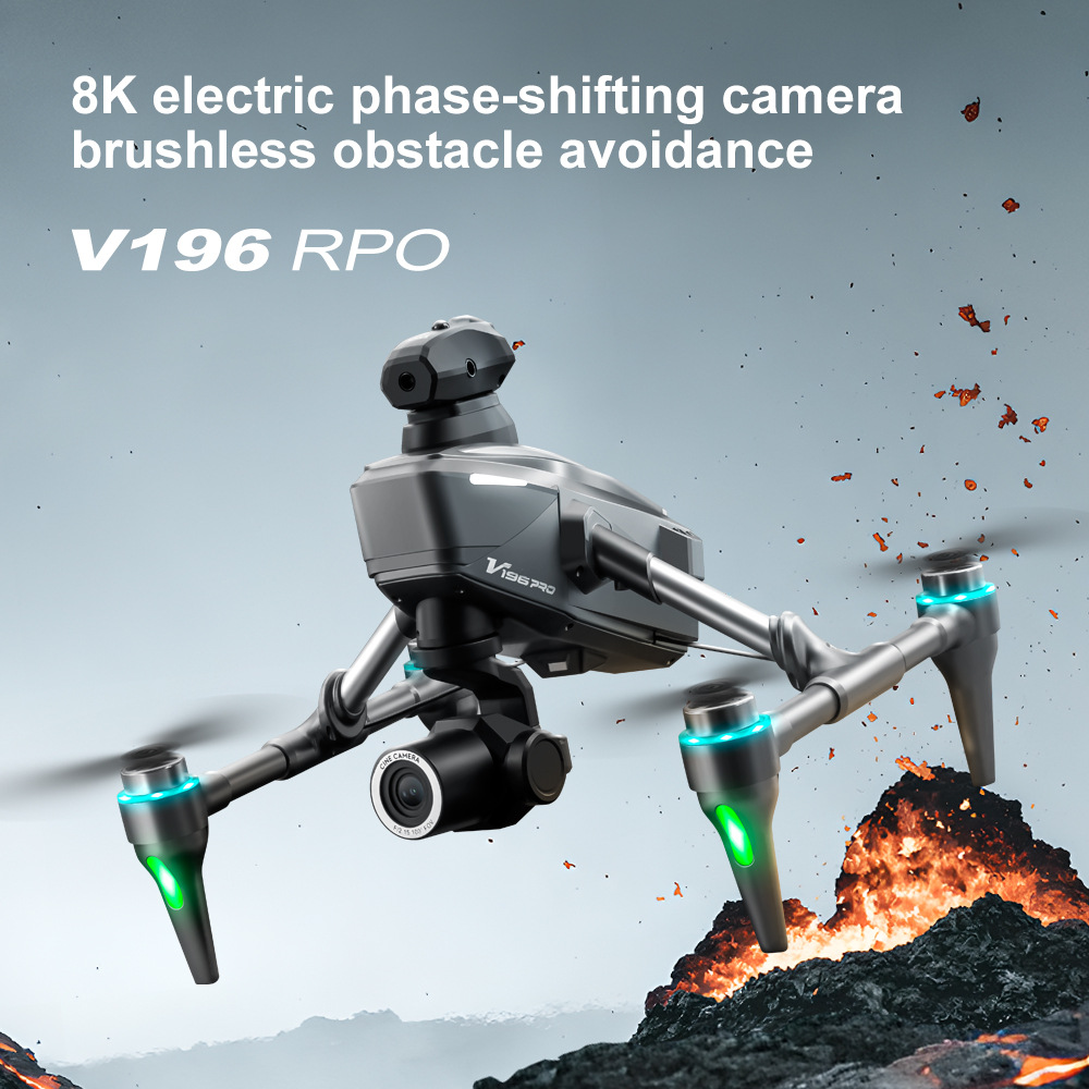 ❄🎄New Year's Special 2025⛄🔔 Drone with 8K camera for adults, v196 rc quadcopter with auto return, follow me, brushless motor, circular flight, waypoint, altitude hold, headless mode, 28 minutes long flight time!!
