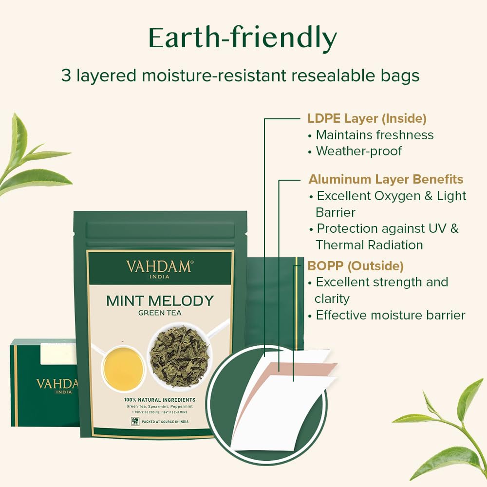 VAHDAM, Organic Turmeric Ginger Herbal Tea Bags (100 Pyramid Tea Bags) Caffeine Free, Non GMO, Gluten Free | 100% Pure Herbal Blend - Savory & Spicy | Plant-Based Tea Bags | Resealable Ziplock Pouch