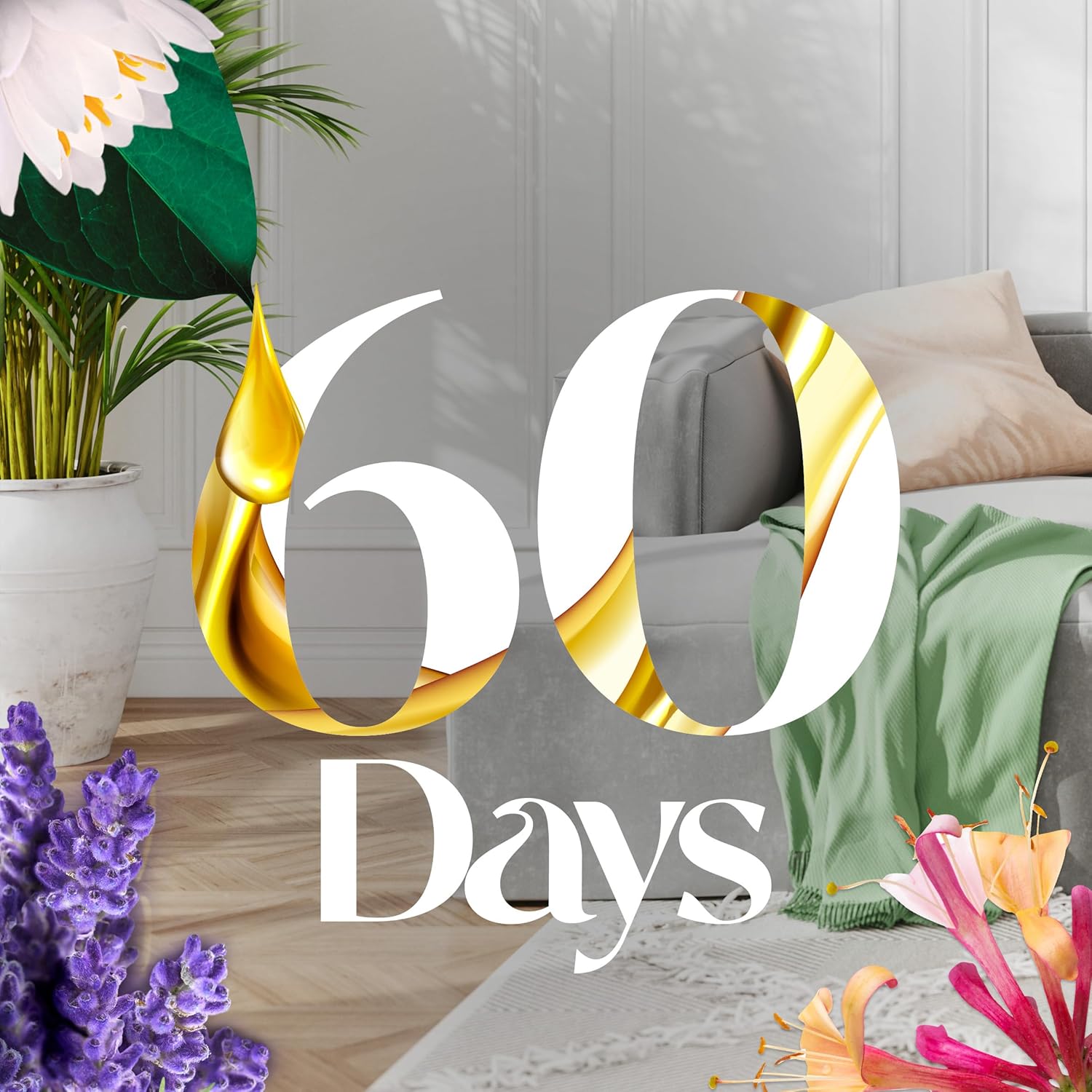 Air Wick Plug in Scented Oil Refill, 5ct, Fresh Linen, Essential Oils, Air Freshener