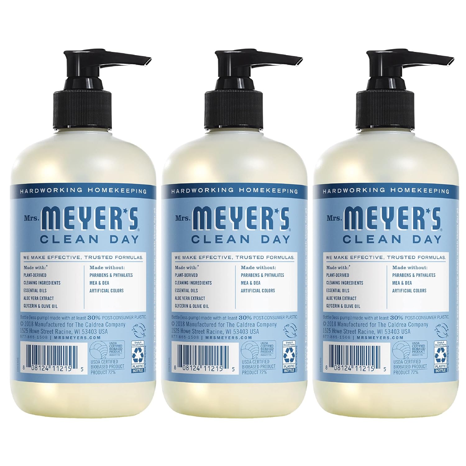 MRS. MEYER'S CLEAN DAY Liquid Hand Soap Refill, Rainwater, 33 OZ