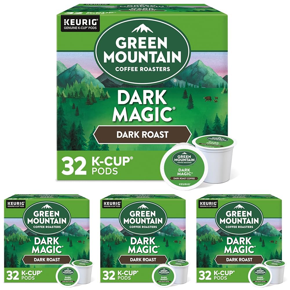 Green Mountain Coffee Roasters Dark Magic Keurig Single-Serve K-Cup Pods, Dark Roast Coffee, 72 Count (6 Packs of 12)