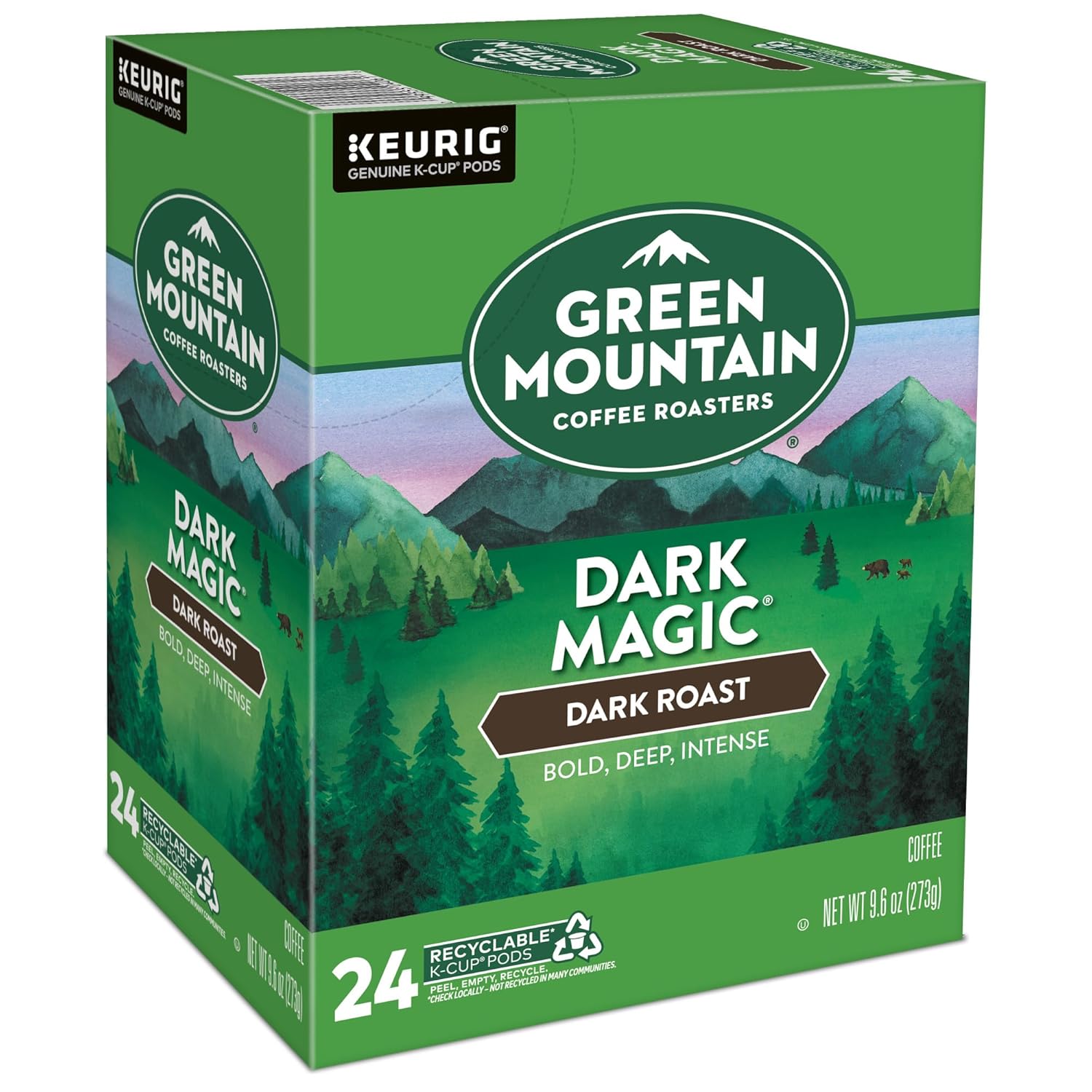 Green Mountain Coffee Roasters Dark Magic Keurig Single-Serve K-Cup Pods, Dark Roast Coffee, 72 Count (6 Packs of 12)