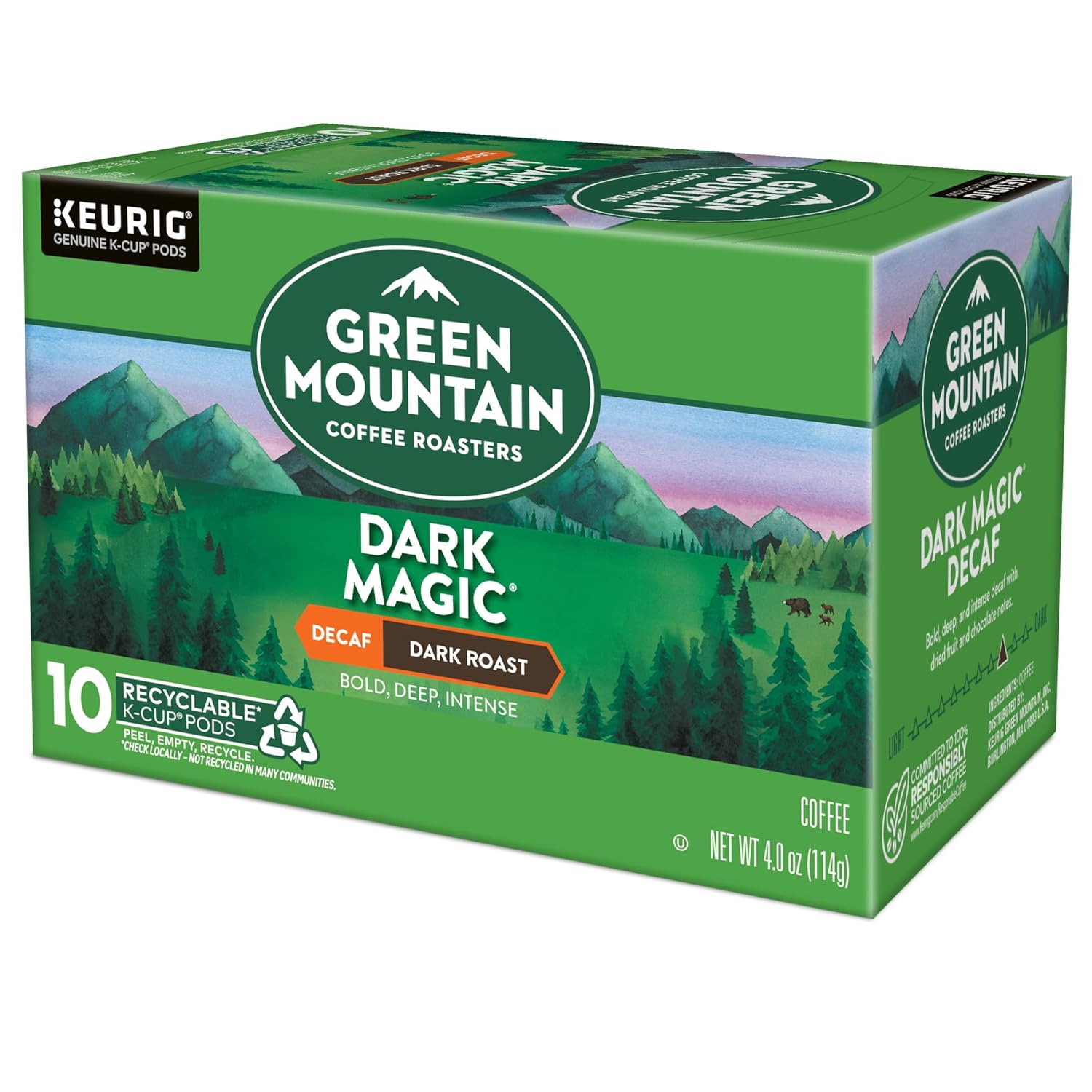 Green Mountain Coffee Roasters Dark Magic Keurig Single-Serve K-Cup Pods, Dark Roast Coffee, 72 Count (6 Packs of 12)