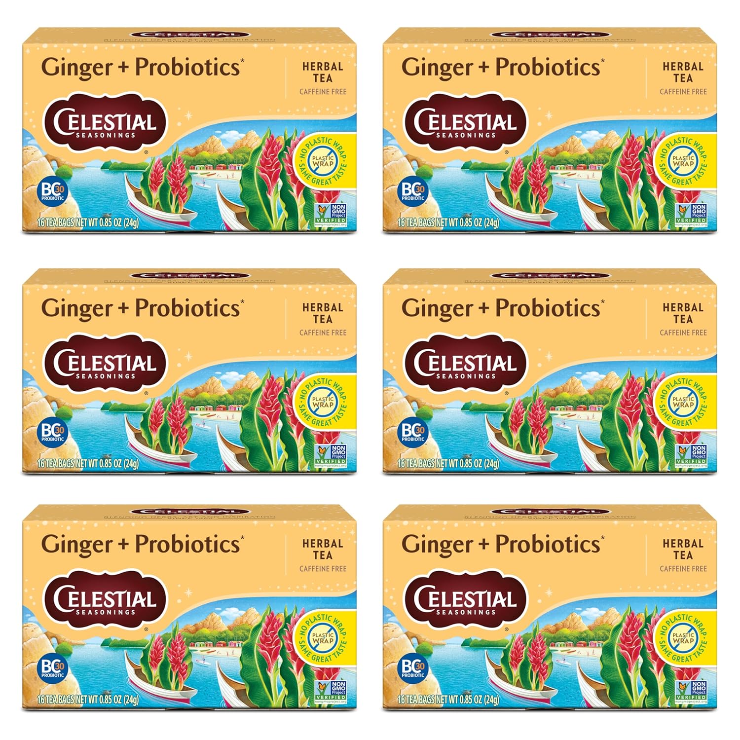 Celestial Seasonings Bengal Spice Herbal Tea, Caffeine Free, 20 Tea Bags Box, (Pack of 6)