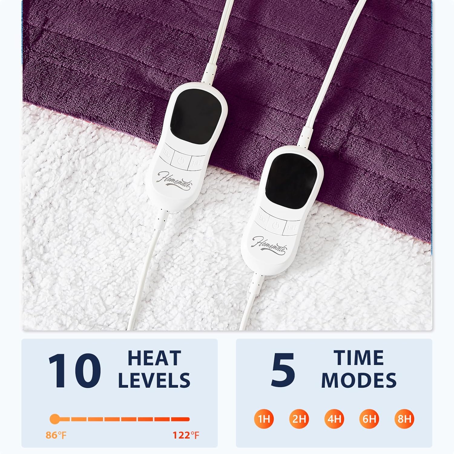 Homemate Heated Blanket Electric Throw - 50