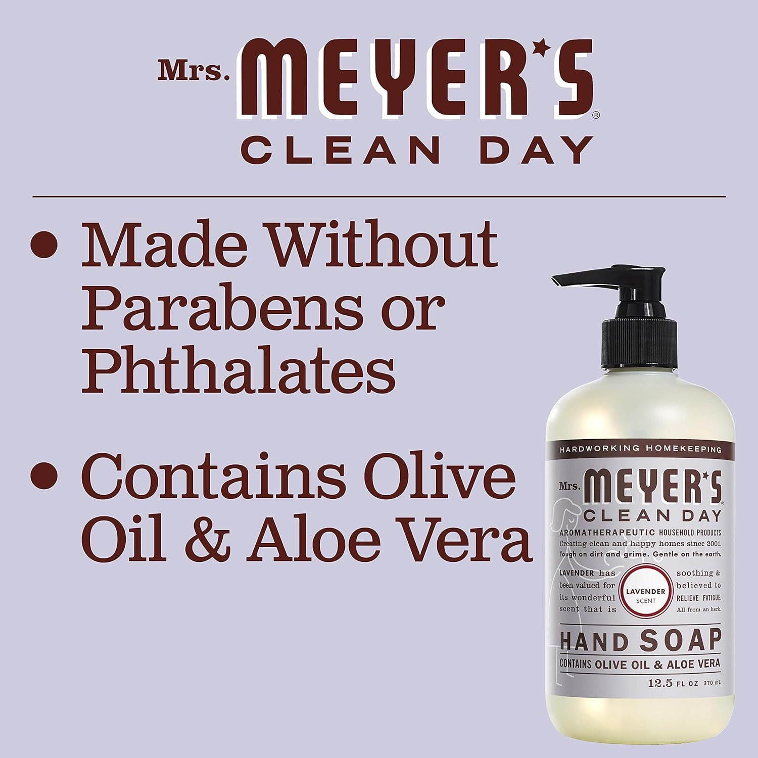 MRS. MEYER'S CLEAN DAY Hand Soap, Made with Essential Oils, Biodegradable Formula, Honeysuckle, 12.5 fl. oz - Pack of 3