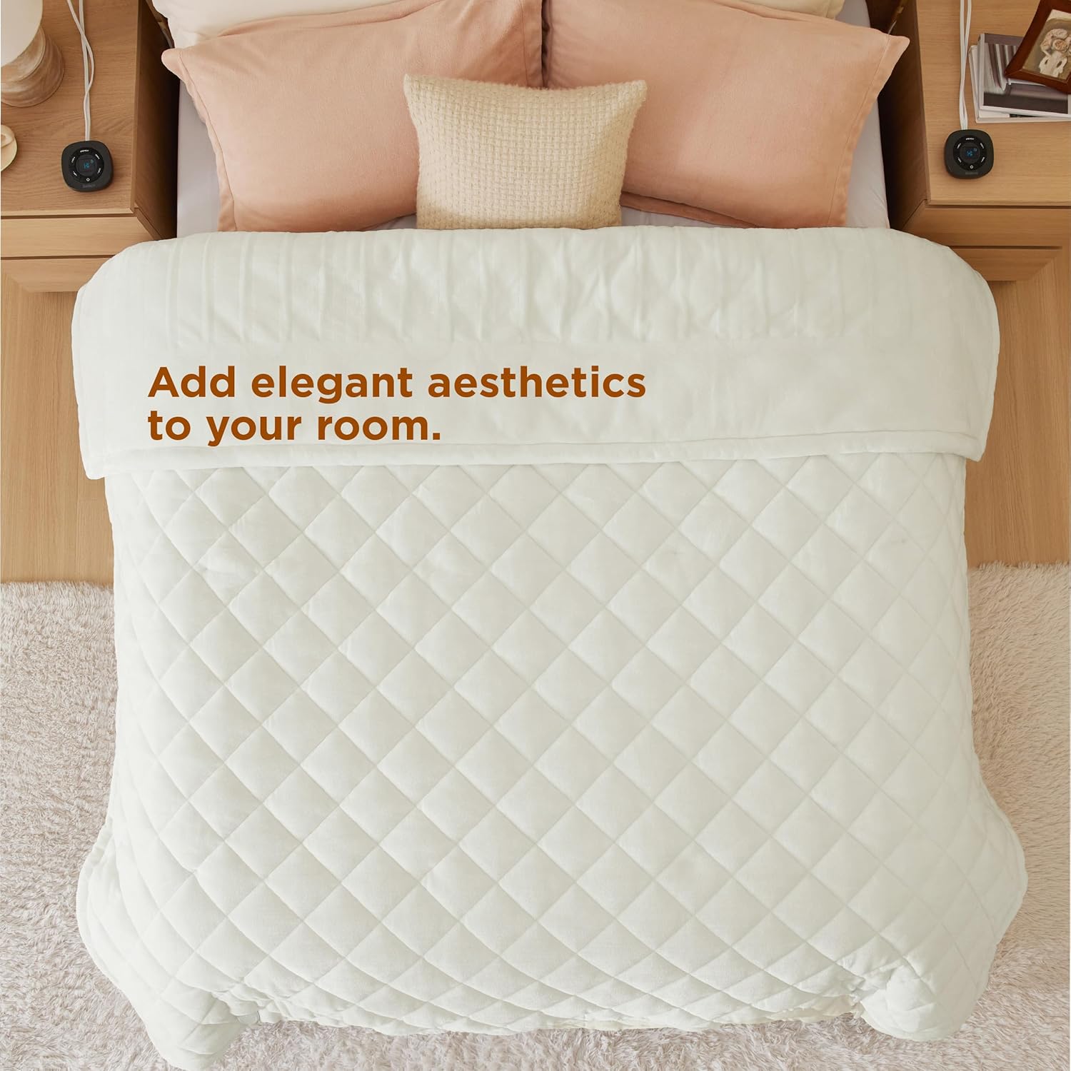 Bedsure Heated Blanket Electric Throw - Soft Flannel Electric Blanket, Heating Blanket with 4 Time Settings & 6 Heat Settings, Warm Blanket Gift for Grandma (50x60 inches, Grey)