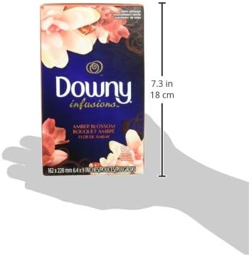 Downy Infusions Mega Dryer Sheets, Laundry Fabric Softener, CALM, Lavender and Vanilla Bean, 180 Count (3 box of 60 sheets)