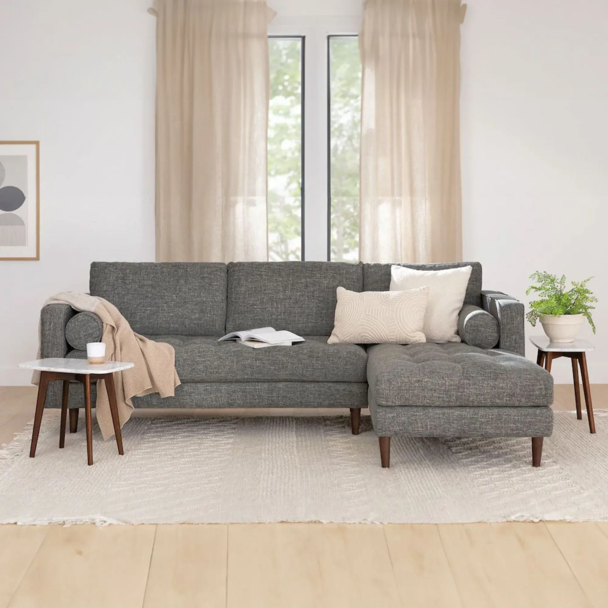 Castle Fabric Sectional Sofa