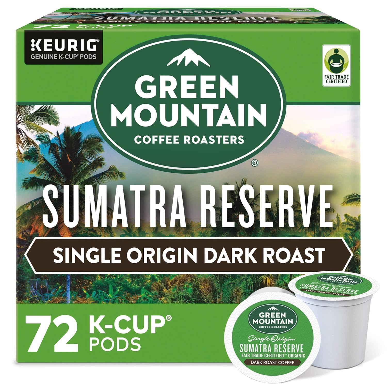 Green Mountain Coffee Roasters Dark Magic Keurig Single-Serve K-Cup Pods, Dark Roast Coffee, 72 Count (6 Packs of 12)