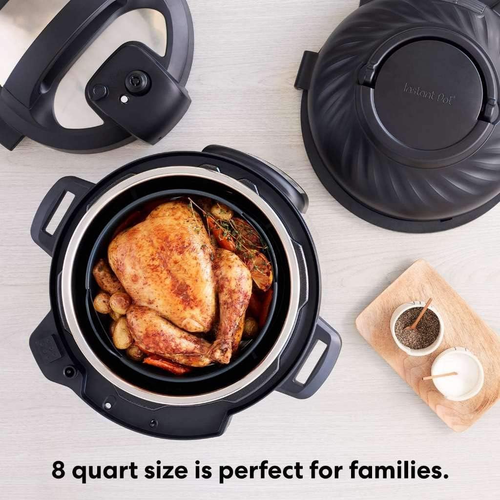 Instant Pot Pro Crisp 11-in-1 Air Fryer and Electric Pressure Cooker Combo with Multicooker Lids that Air Fries, Steams, Slow Cooks, Sautés, Dehydrates, & More, Free App With Over 800 Recipes, 8 Quart