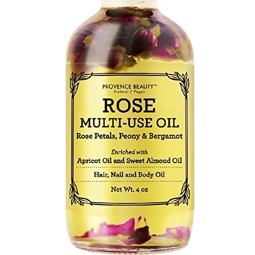 Provence Multi-Use Face, Body & Hair Oil - Hydrates Skin, Restores Shine - With Apricot, Coconut Oil & Vitamin E - 4 Fl Oz
