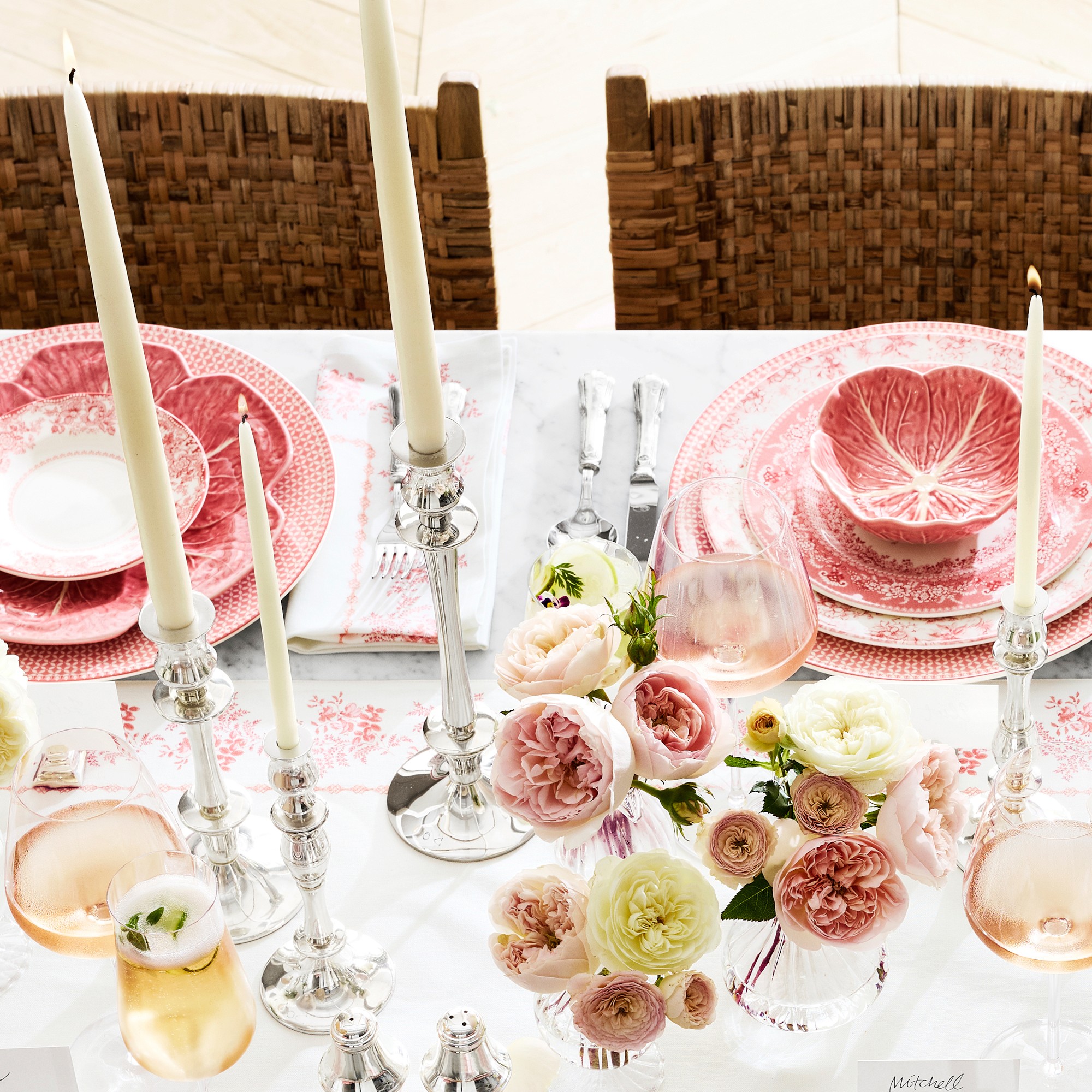 English Floral Appetizer Plates, Set of 4