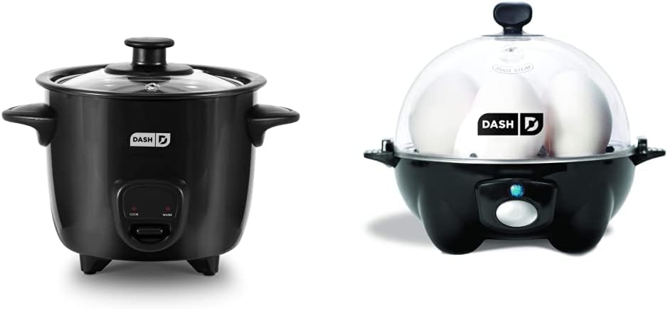 DASH Mini Rice Cooker Steamer with Removable Nonstick Pot, Keep Warm Function & Recipe Guide, .5 Quart, for Soups, Stews, Grains & Oatmeal - Aqua