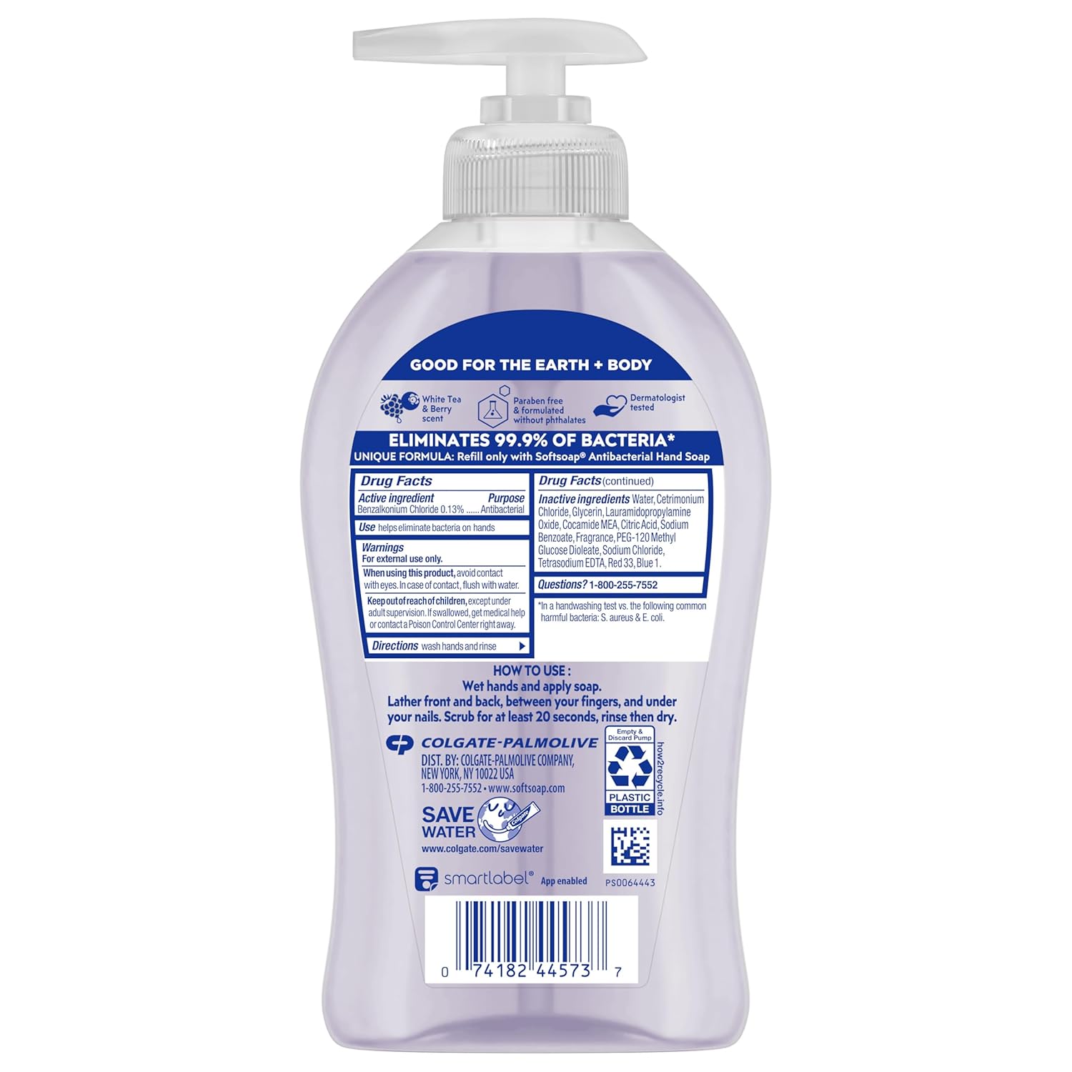 Softsoap Antibacterial Liquid Hand Soap, Fresh Citrus Scent Hand Soap, 11.25 Ounce, 6 Pack