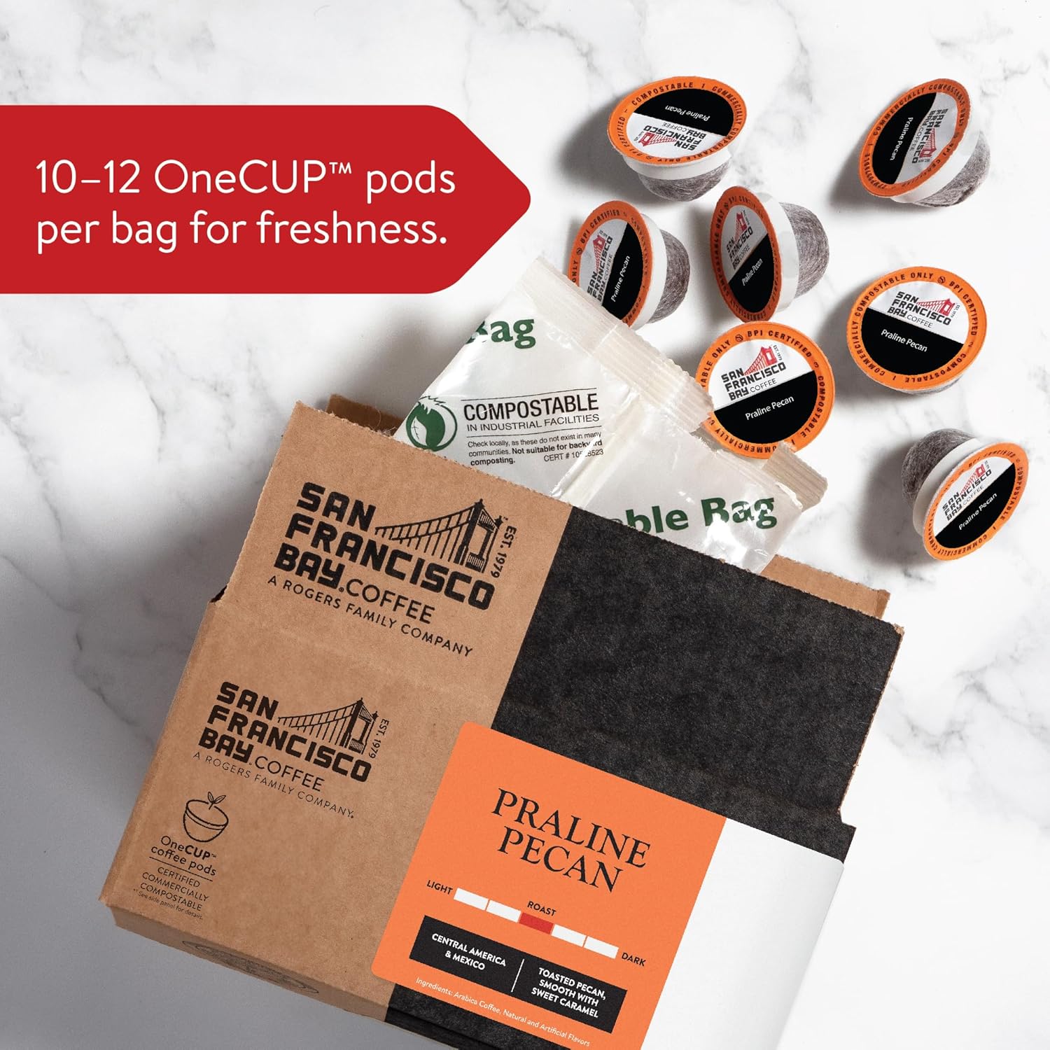 San Francisco Bay Compostable Coffee Pods - French Roast (80 Ct) K Cup Compatible including Keurig 2.0, Dark Roast