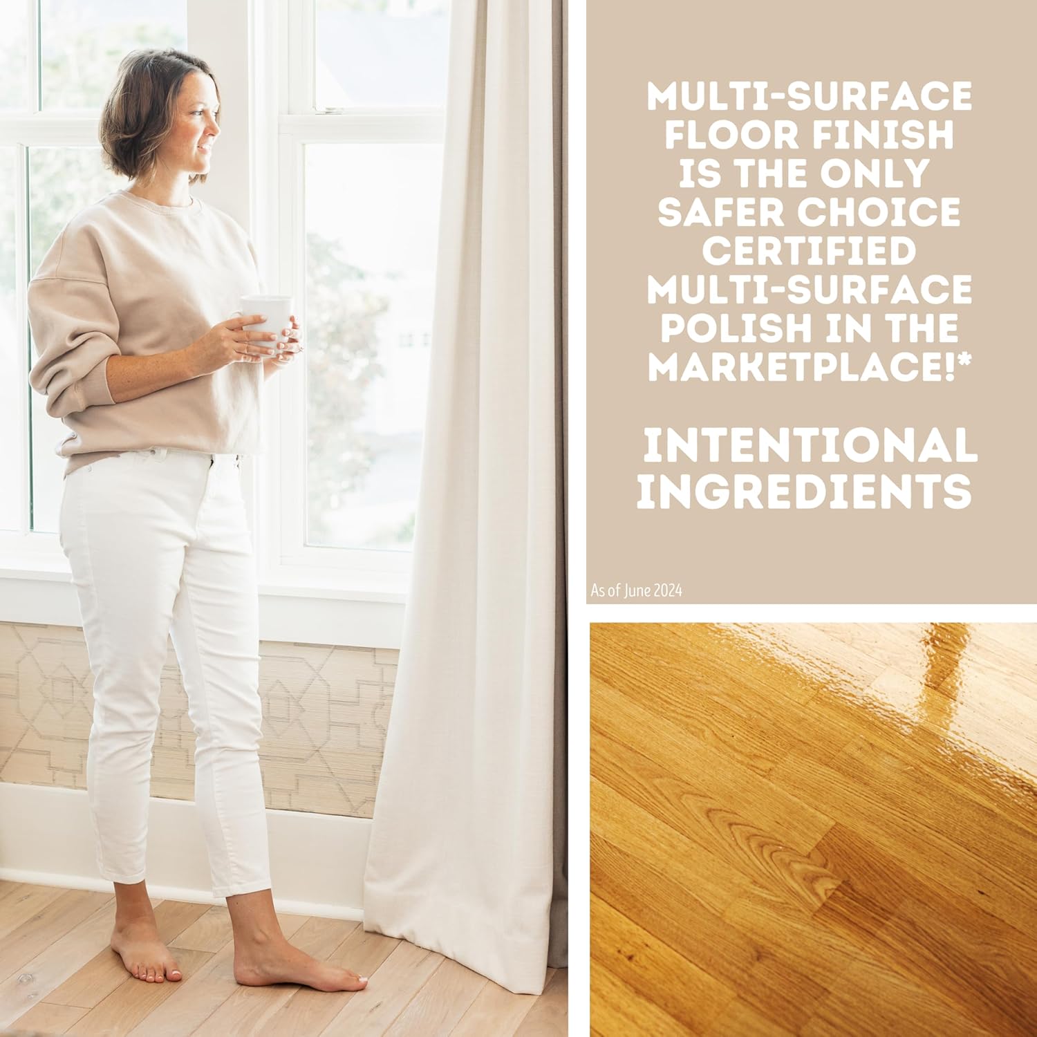 Quick Shine Multi Surface Floor Finish 64oz | Cleaner & Polish to use on Hardwood, Laminate, Luxury Vinyl Plank LVT, Tile & Stone