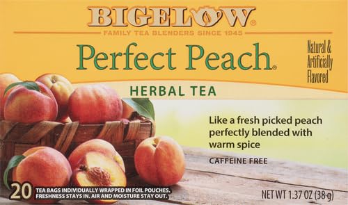 Bigelow Tea Lemon Ginger plus Probiotics Herbal Tea, Caffeine Free Tea with Lemon and Ginger, 18 Count Box (Pack of 6), 108 Total Tea Bags