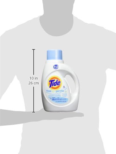 Tide Free & Gentle Laundry Detergent Liquid, HE Compatible, 100 Loads, 132 fl oz Hypoallergenic Laundry Detergent for Sensitive Skin