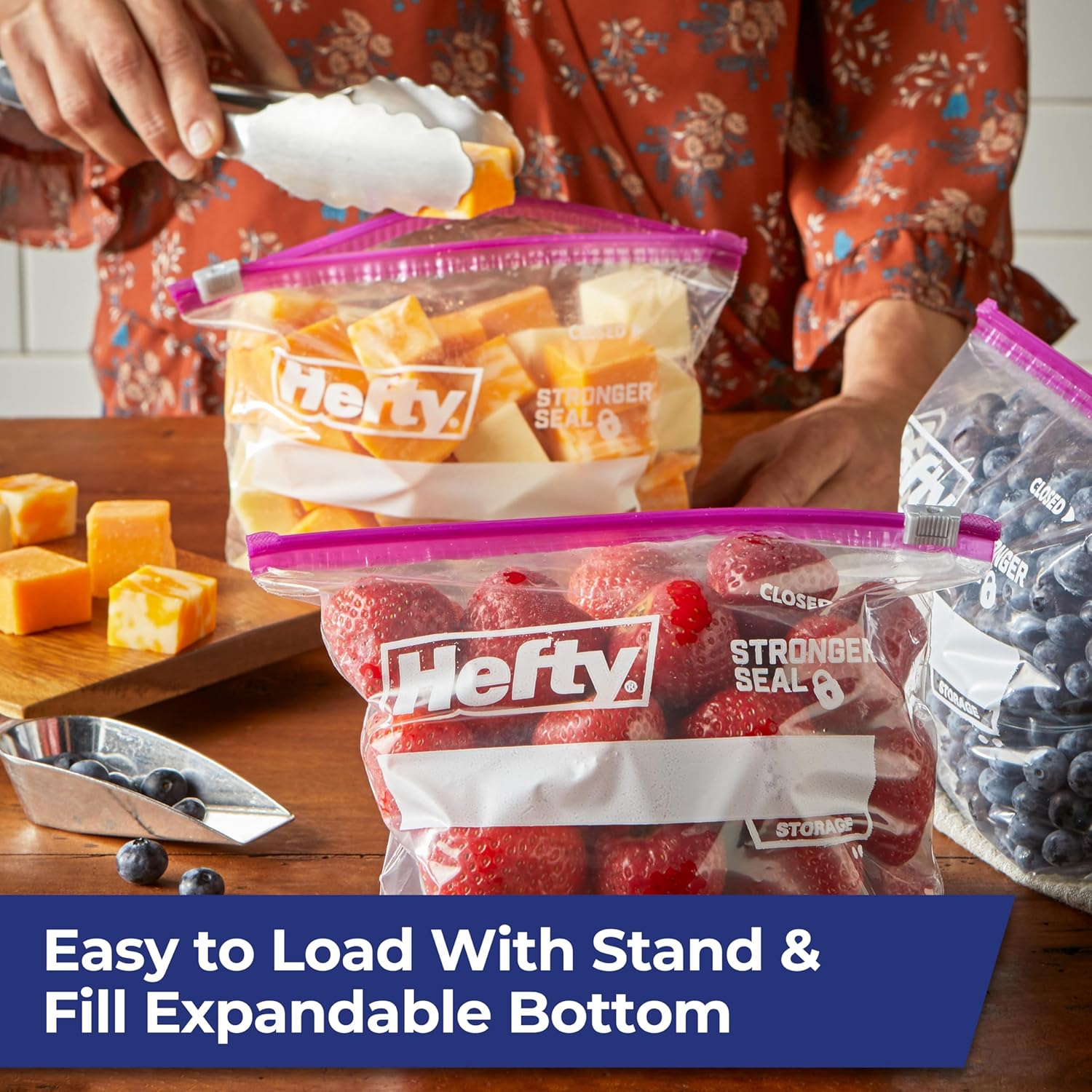 Hefty Slider Storage Bags, Quart Size, 78 Count