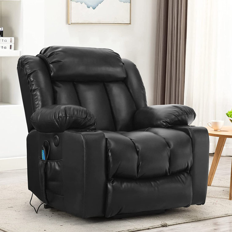 💥Clearance Sale🔥 Mcombo Electric lift Recliner sofa with massage and heating functions, 3 positions, 2 side pockets and cup holders, USB ports!